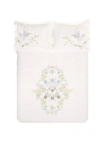 3-Piece Duvet Cover Set Beige/Green/Blue Full/Queen