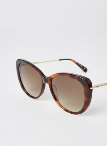 Women's Full Rim Acetate Modified Rectangle Sunglasses - Lens Size: 56 mm