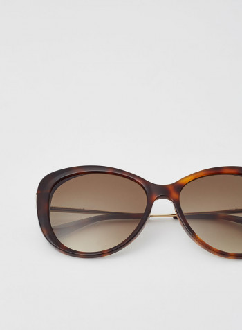 Women's Full Rim Acetate Modified Rectangle Sunglasses - Lens Size: 56 mm