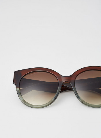 Women's Full Rim Acetate Round Sunglasses - Lens Size: 53 mm