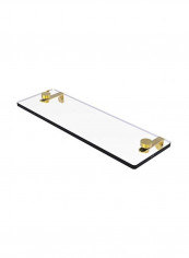 Vanity Beveled Edges Glass Shelf Clear/Gold 16inch