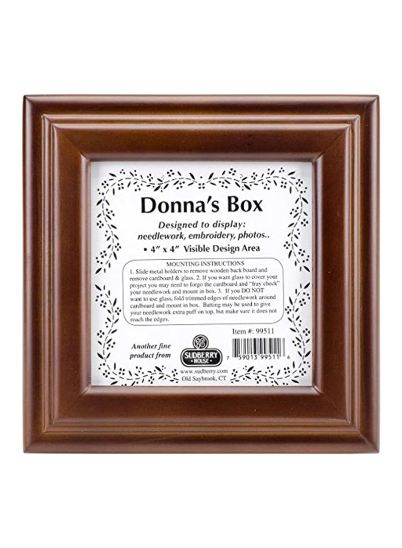 Donna'S Square Box Frame Mahogany 6x6x2.75inch