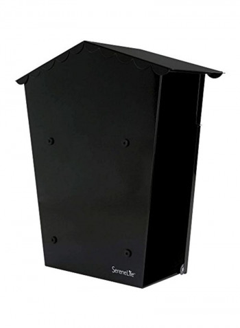 Wall Mount Lockable Mailbox Black 13.2x5.2x14.1inch