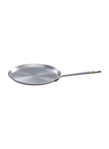 Round Carbon Steel Tortilla Pan Silver 9.5inch
