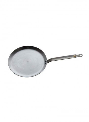 Round Carbon Steel Tortilla Pan Silver 9.5inch