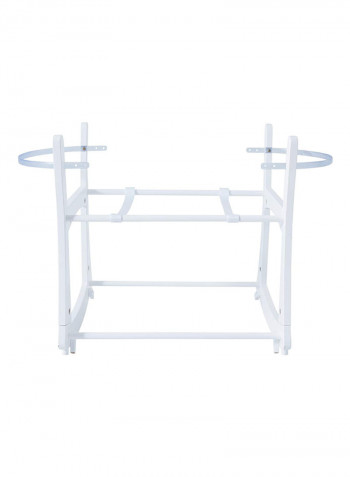 Sleepee Moses Basket With Stand - Mint Green/White