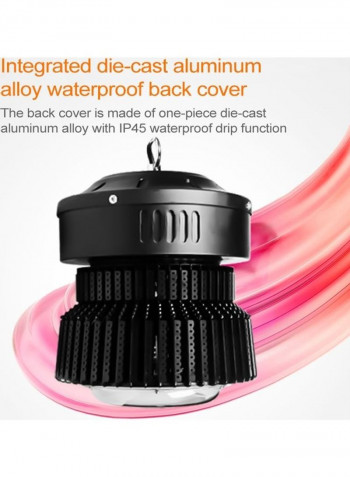 100W LED Round Focus Bulb Silver/Black