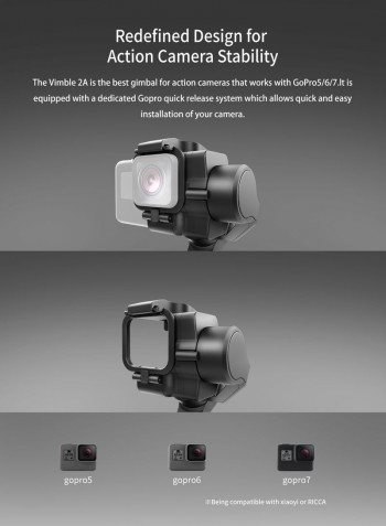 Feiyu Vimble 2A Action Camera Handheld 3-Axis Stabilizer Gimbal Black/Grey