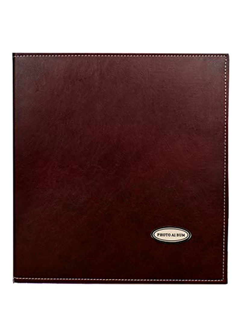 Self-Adhesive Photo Album With Leather Cover Coffee 1.61x13.19x12.99inch