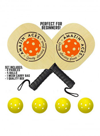 2-Piece Pickleball Paddle With Balls And Accessories Set