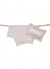 Cuddle Plush Nap To Go Blanket Polyester Pink-Heart