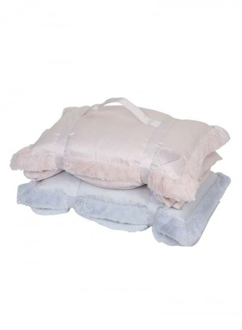Cuddle Plush Nap To Go Blanket Polyester Pink-Heart