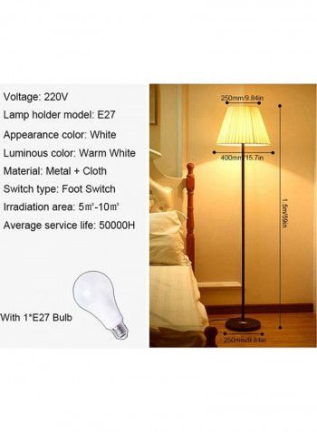 Simple Fabric LED Floor Lamp Warm White