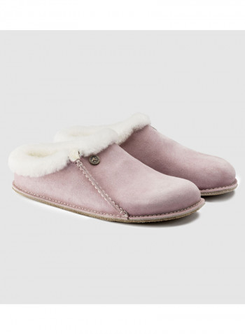 Comfortable Zermatt Premium Shearling Clogs Purple