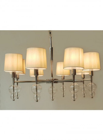 Solace LED Chandelier Beige/Clear/Silver 78x78x52cm