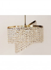 Norton Crystal Ceiling Lamp Gold/Clear 50x50x92cm