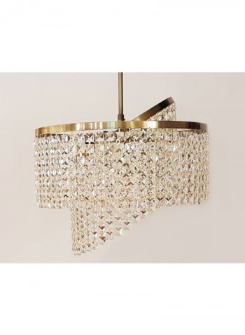 Norton Crystal Ceiling Lamp Gold/Clear 50x50x92cm
