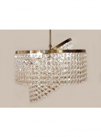 Norton Crystal Ceiling Lamp Gold/Clear 50x50x92cm