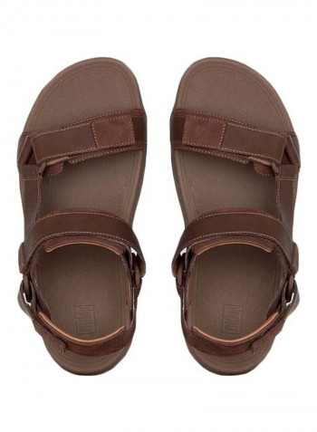 Ryker Leather Back Strap Sandals Chocolate Brown