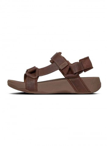 Ryker Leather Back Strap Sandals Chocolate Brown