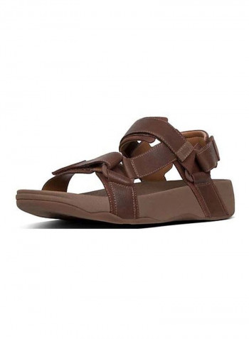 Ryker Leather Back Strap Sandals Chocolate Brown