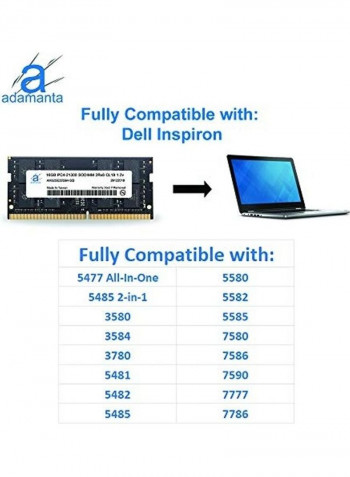 Laptop RAM Memory Module 16GB Multicolour