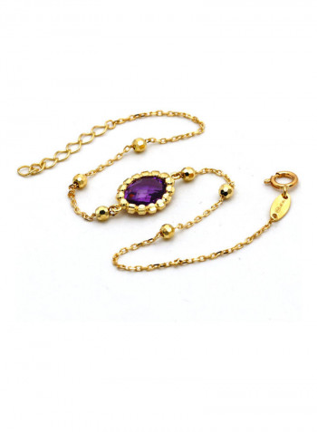 Oval Violet Seed Adjustable Bracelet