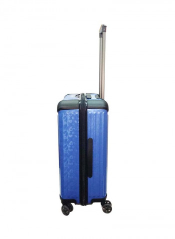 Hardside 3 Piece Luggage Trolley Set Blue