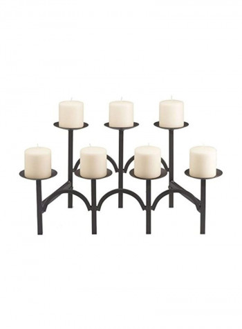 7-Tier Decorative Candle Holder Black 21.25x10x12inch