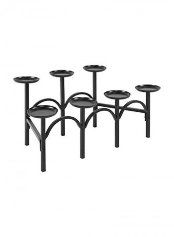 7-Tier Decorative Candle Holder Black 21.25x10x12inch