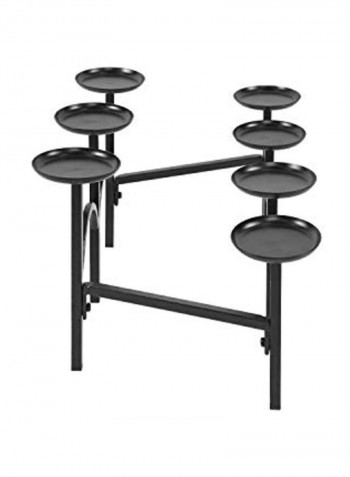 7-Tier Decorative Candle Holder Black 21.25x10x12inch