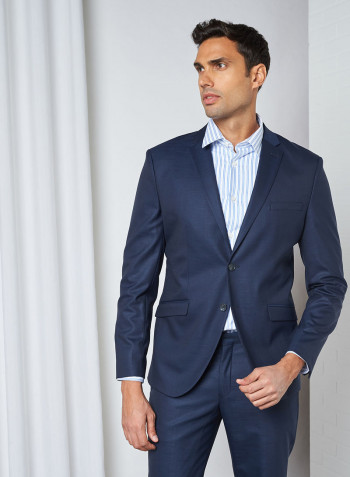 Slim Fit Blazer Dark Blue(19-