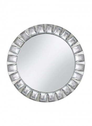 Dinner Plate With Big Head Mirror Silver 13inch
