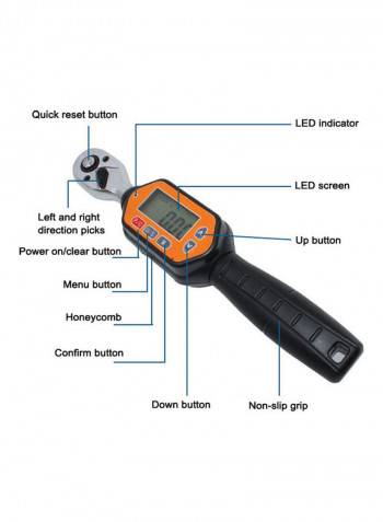 Portable Digital Torque Wrench Black/Yellow