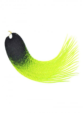 Pack of 6 Senegalese Twist Crochet Braided Hair Extensions Black/Light Yellow 24inch
