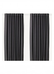2-Piece Window Curtain Set Grey 145x300centimeter