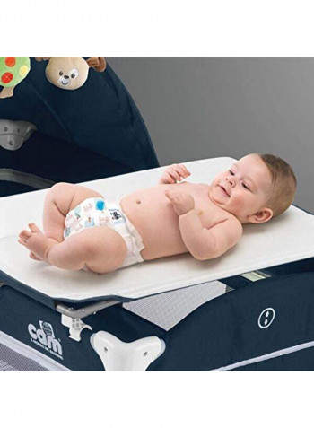 Bear And Bunny Daily Plus Travel Cot With Mosquito Net - Blue