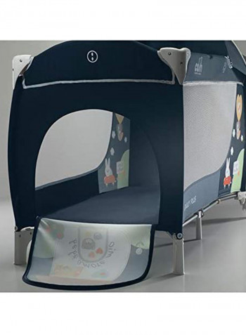 Bear And Bunny Daily Plus Travel Cot With Mosquito Net - Blue