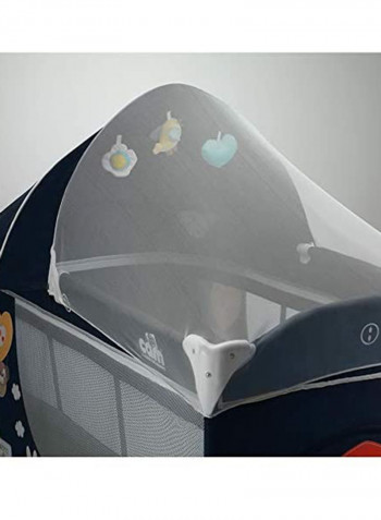 Bear And Bunny Daily Plus Travel Cot With Mosquito Net - Blue