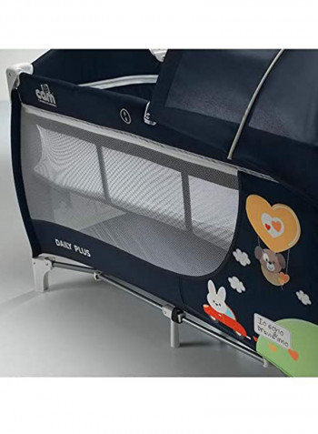 Bear And Bunny Daily Plus Travel Cot With Mosquito Net - Blue