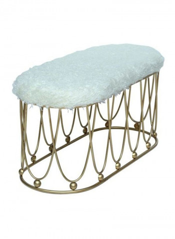 Fabric Colonel Bench Gold/White
