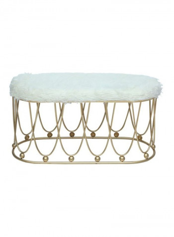 Fabric Colonel Bench Gold/White