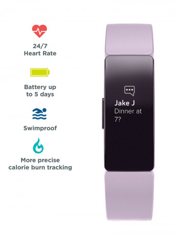 Inspire HR Swimproof Fitness Tracker Lilac