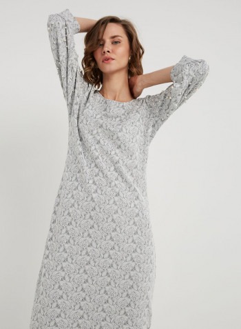 Unique Accent Maxi Dress Beige