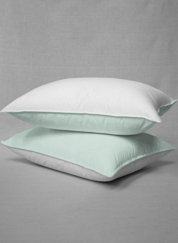 3-Piece Reversible Egyptian Cotton Duvet Cover Set Light Green Super King