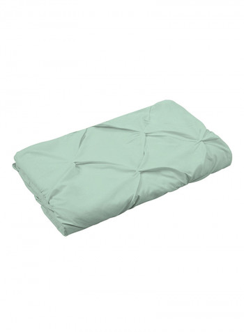 3-Piece Tufted Pattern Egyptian Cotton Duvet Cover Set Light Green Super King