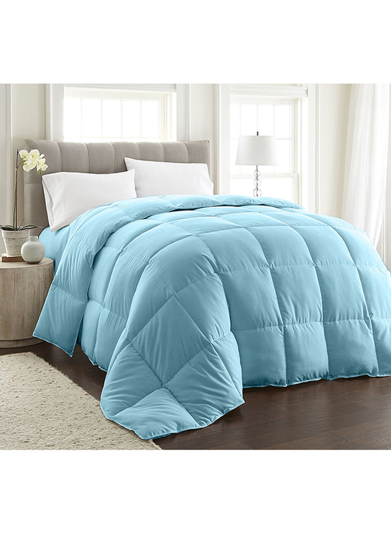 Egyptian Cotton Solid Comforter Blue Super King