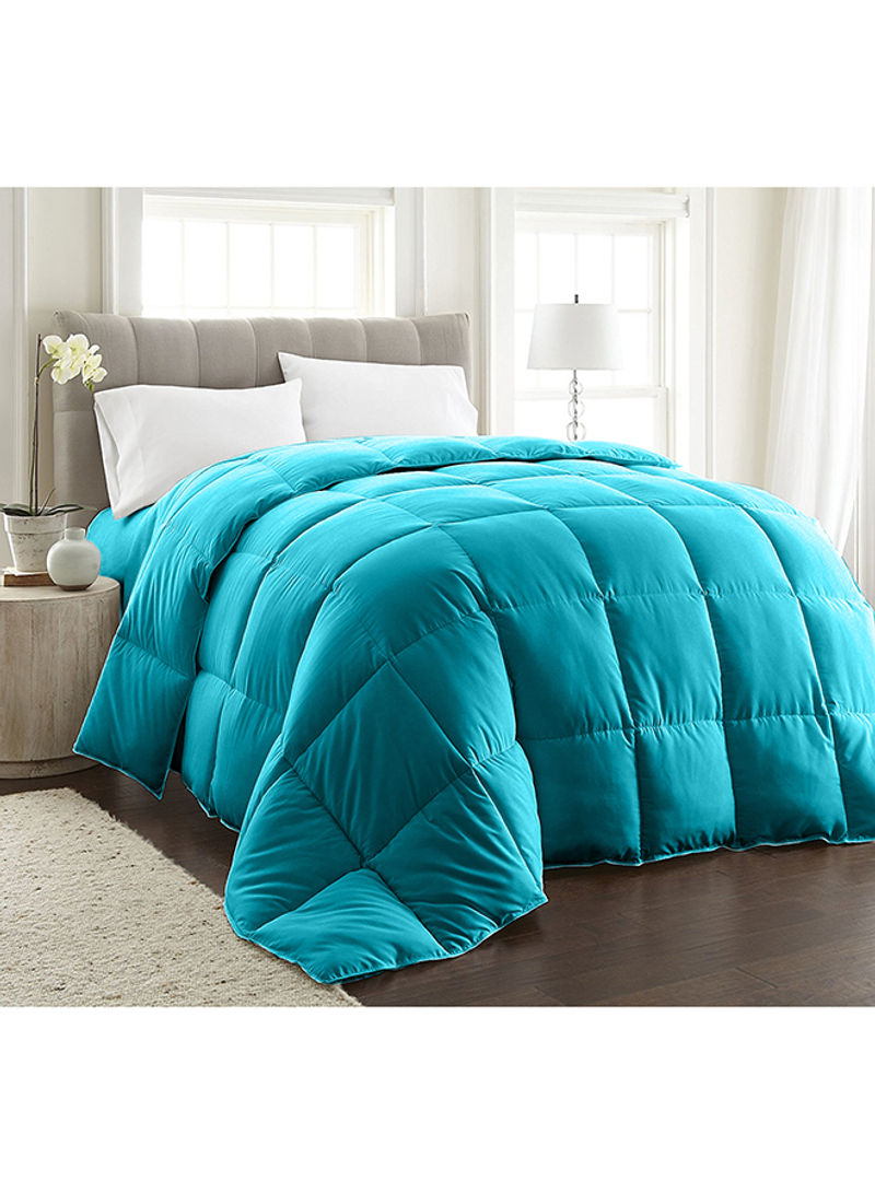 Egyptian Cotton Solid Comforter Turquoise Super King