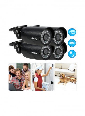 4-Piece AHD Bullet Camera Set