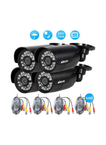4-Piece AHD Bullet Camera Set